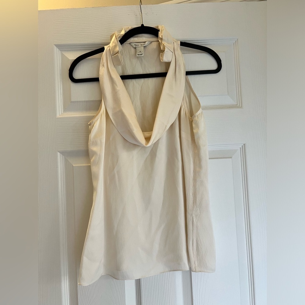 White House Black Market Cream Blouse